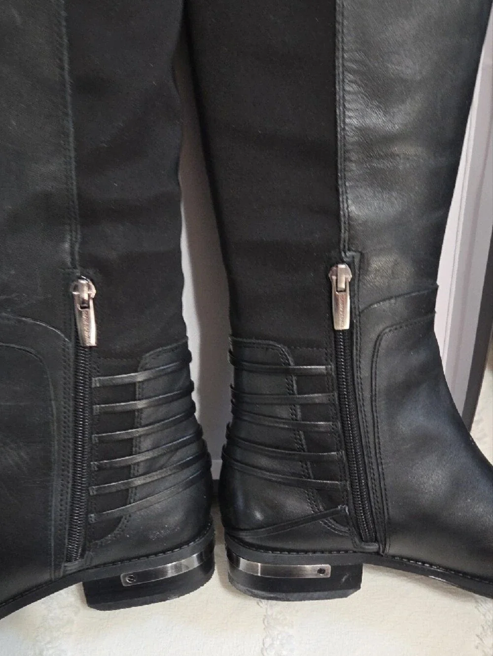 Vince Camuto Black Over-the-Knee Leather Boots